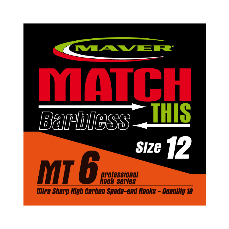Barbless-18 MT 6 Maver Match This Hooks