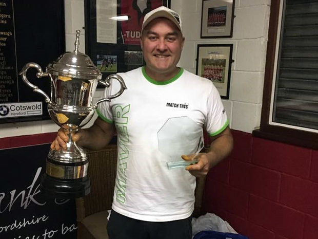 Lee Edwards with the Wye Championship trophy Lee Edwards with the Wye Championship trophy