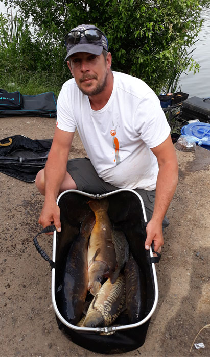 Colin Horwood with part of his winning catch from a sellout qualifier event at Barston Lakes