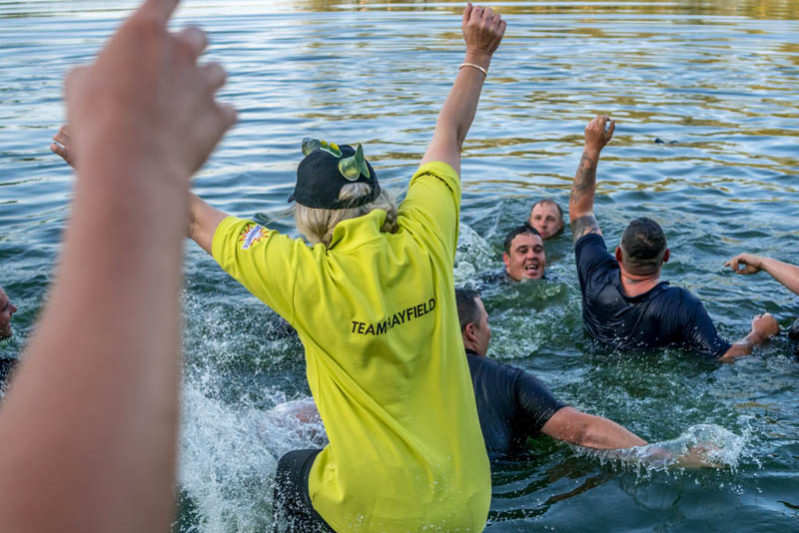 Hayfield anglers and staff celebrate David Burley’s victory at Mega Match This 2018 Hayfield anglers and staff celebrate David Burley's victory at Mega Match This 2018