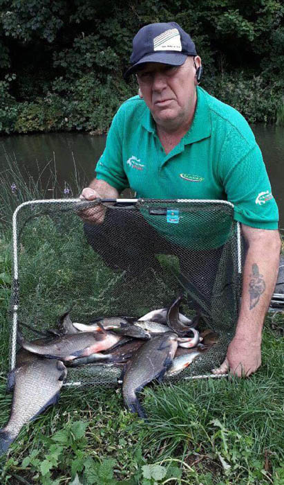 Steve Broome with his winning catch