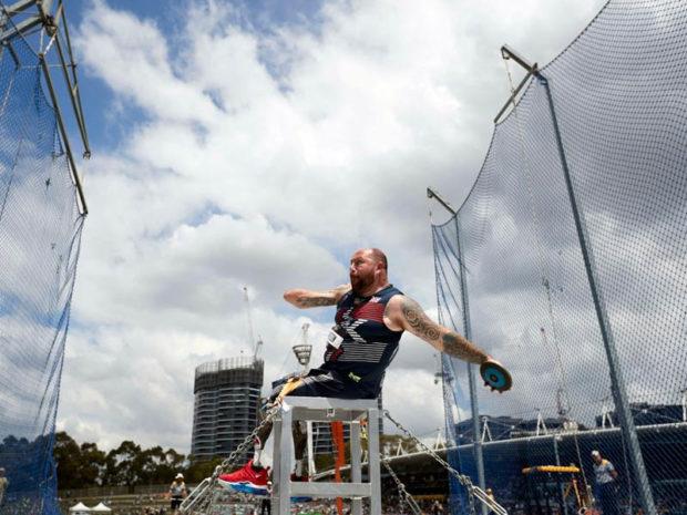 Dave in action during this year’s discus event in Sydney, Australia Dave in action during this year's discus event in Sydney, Australia