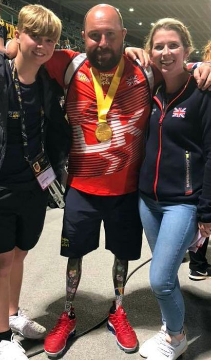 Dave with his second Gold medal of the 2018 Invictus Games